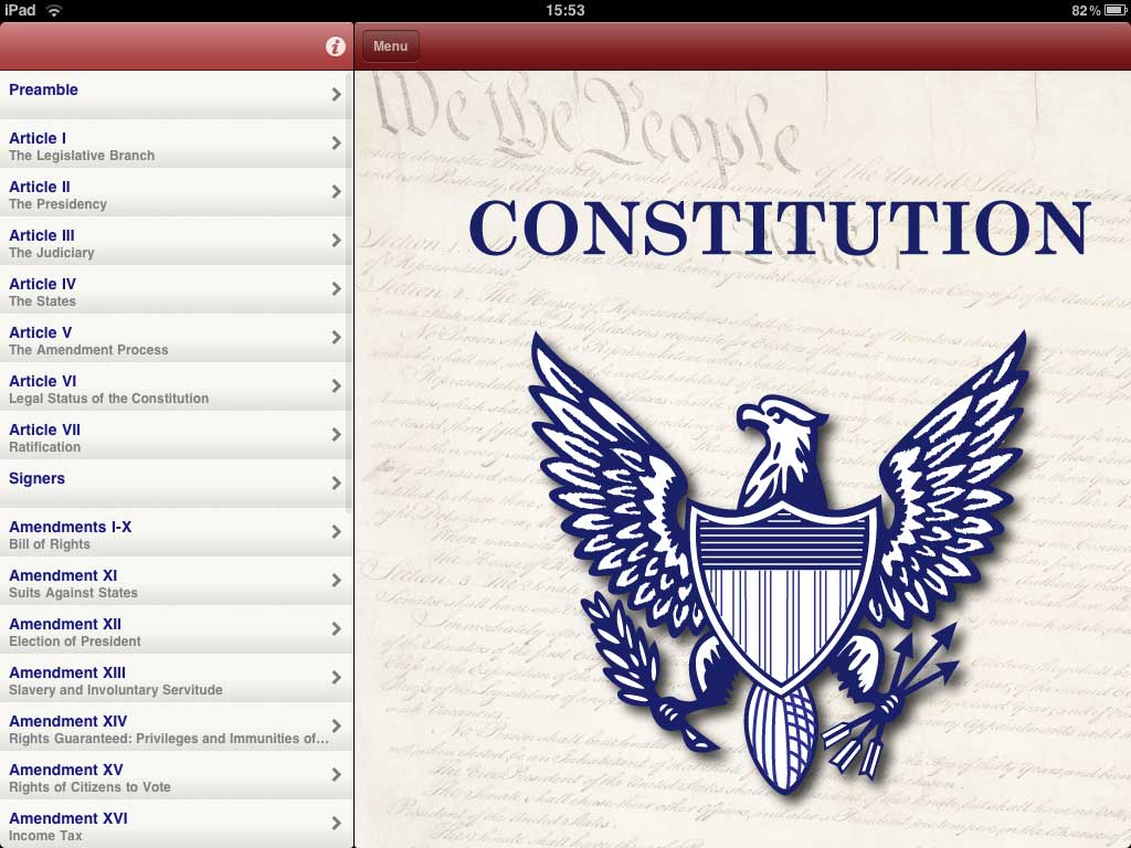 Constitution for iPad App