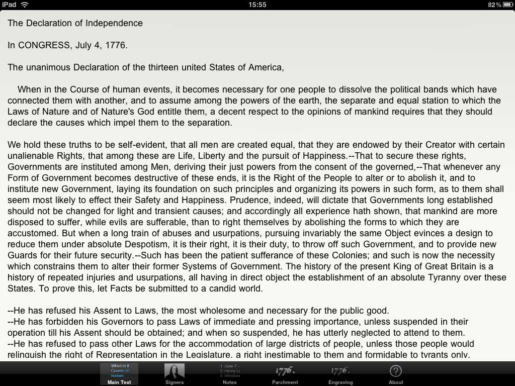 Declaration for iPad App
