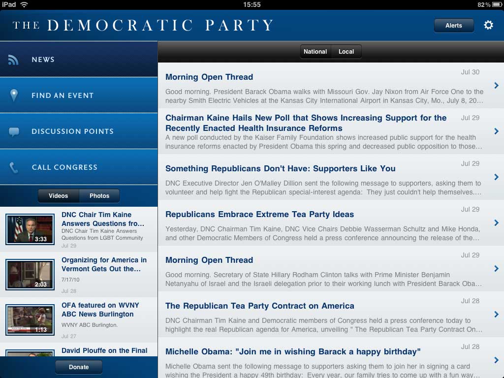 Democratic Party iPad App